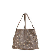 ジミーチュウ サシャ S スタースタッズ ハンドバッグ トートバッグ グレージュ レザー レディース JIMMY CHOO 【中古】